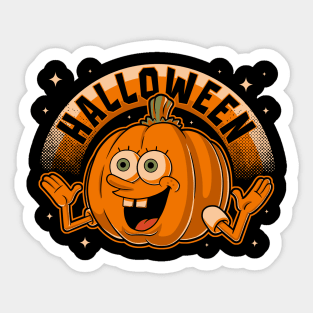 Bob Pumpkin Halloween - Cute Animation Meme Sticker